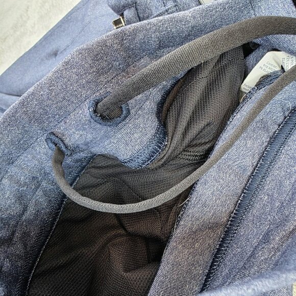 Lululemon Pants Mens Medium Blue Heather Performance Drawstring Zip Pockets Tech - Picture 11 of 12
